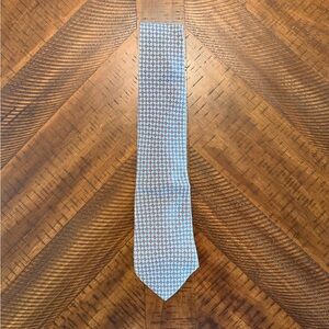 Yves Saint Laurent Geometric Blue and Red Tie, Vintage, 100% silk